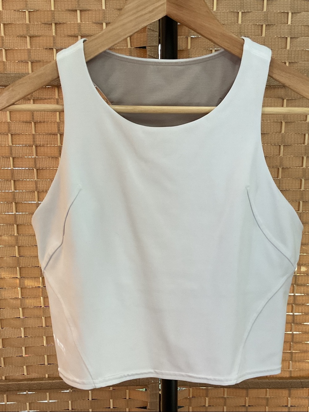 lululemon athletica White Scoop Neck Tank Top